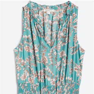 Blue Smocked Waist Dress